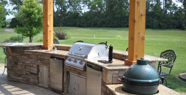 Stone Outdoor Kitchen in Lane End